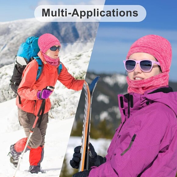 Balaclava Ski Face Mask, Winter Cold Weather Windproof Hooded Scarf Hat - Picture 6 of 7